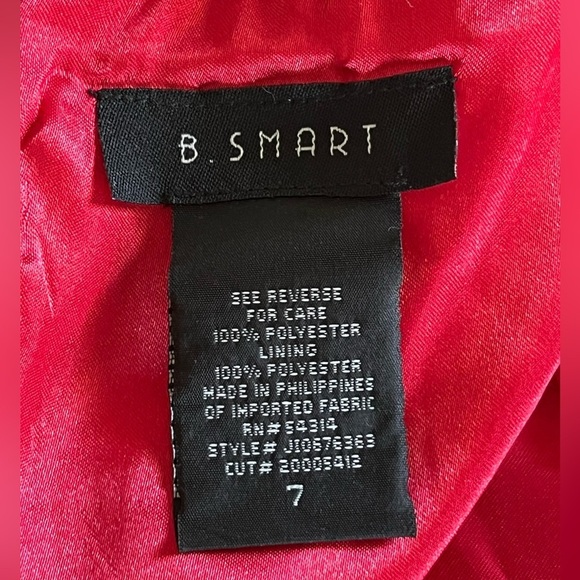 B Smart Red Strapless Babydoll Mini Dress Size 7 NWT Prom Homecoming Sparkle - Picture 7 of 12